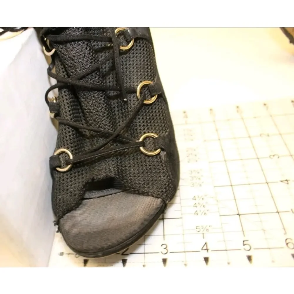 Sale❗️Dolce & Gabbana Italy Made Suede Mesh Peep Toe Stiletto Ankle Boots - Picture 11 of 16